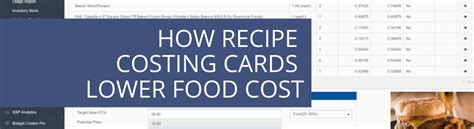 smart systems pro how to complete recipe cards|How to Use Recipe Costing to Lower Food Cost .